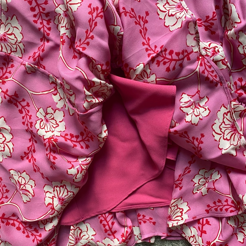 A.L.C. Cody Floral Silk Smocked Waist Dress - Picture 9 of 13